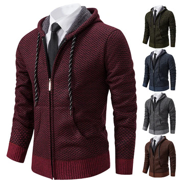 2023 men's autumn/winter velvet-lined cardigan