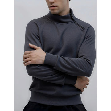 Men's Y2K plush half-zip high-neck sweatshirt