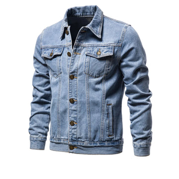 Men’s Cotton Denim Jacket 2021 – Casual, Solid, Slim Fit, High Quality