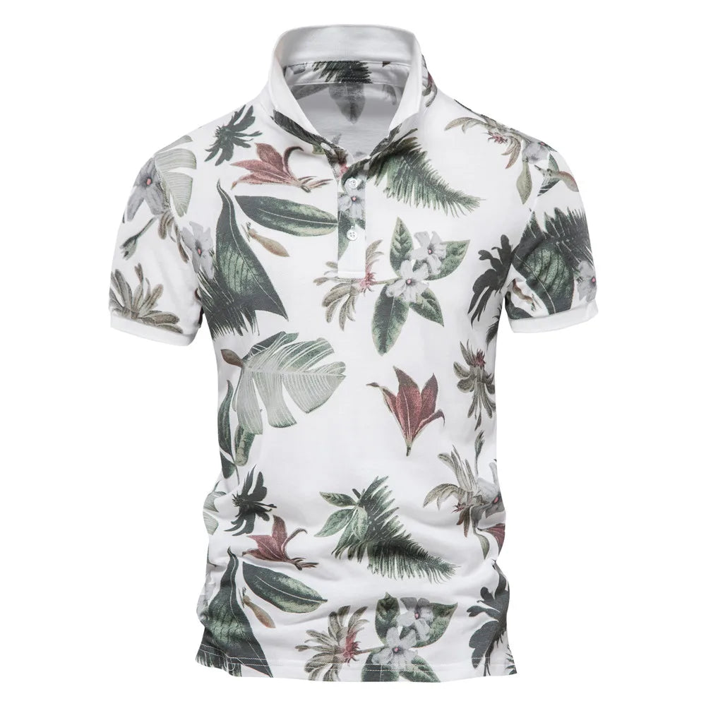Men’s Cotton Hawaii-Style Polo Shirt