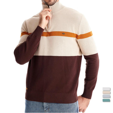 Men’s Cotton Zipper Warm Sweater