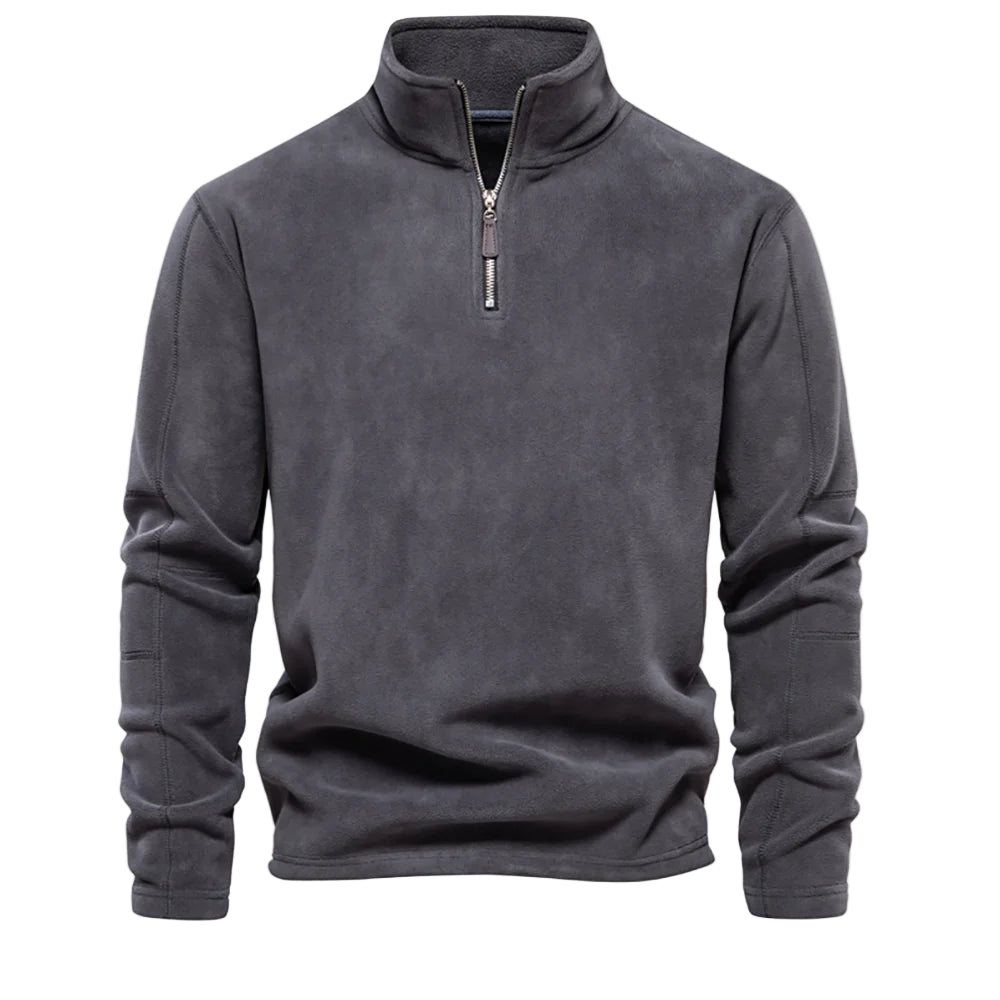 Men’s Fleece Jacket – Thick, Warm, Zipper, and Comfortable