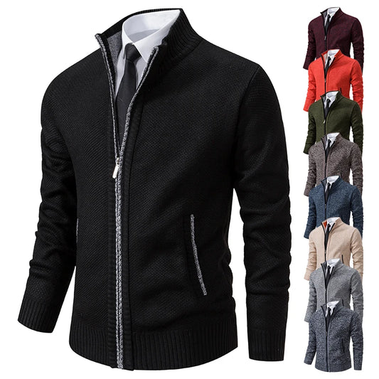 2023 men's casual warm knitted cardigan