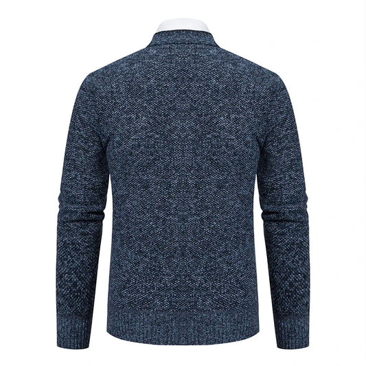 Men's casual V-neck knitted sweater coat
