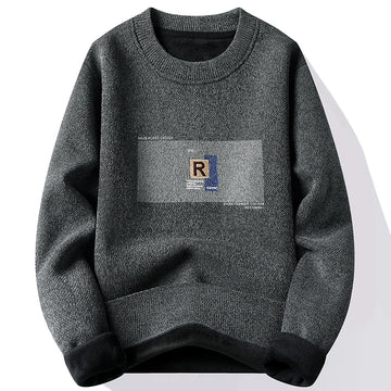 Men's fleece-lined autumn/winter pullover"