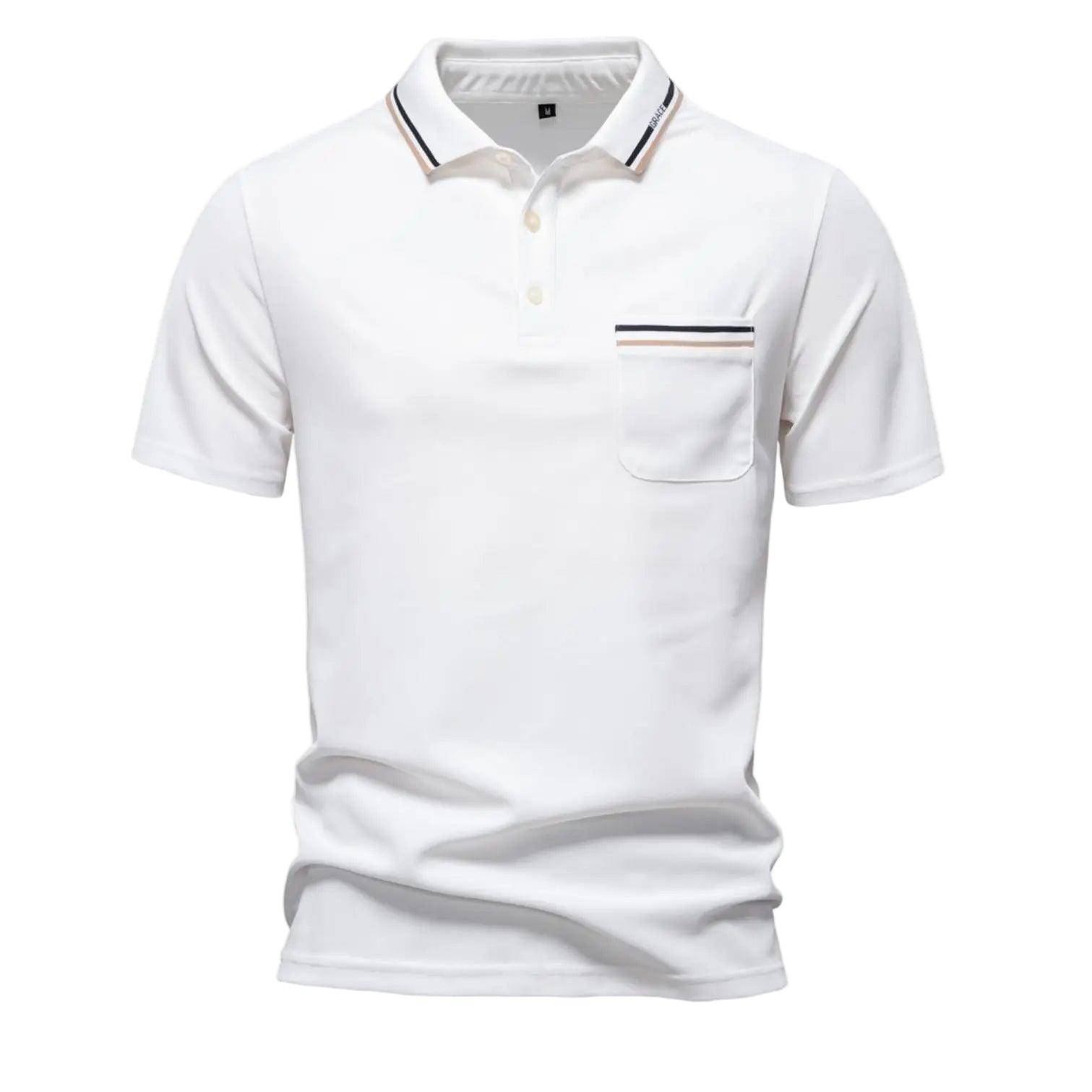 2025 men's classic solid-color pocket polo